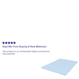 English Elm 2 inch Cool Gel Mattress Topper with CertiPUR-US Certified Memory Foam - Full