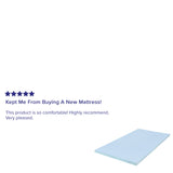 English Elm 2 inch Cool Gel Mattress Topper with CertiPUR-US Certified Memory Foam - Twin