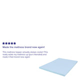 English Elm 3 inch Cool Gel Mattress Topper with CertiPUR-US Certified Memory Foam - Full