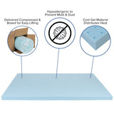 English Elm 3 inch Cool Gel Mattress Topper with CertiPUR-US Certified Memory Foam - Full