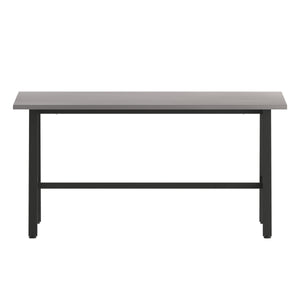 English Elm Commercial Grade Commercial 60x30 Conference Table with 1" Thick Double Sided Laminate Table Top with PVC Edging and Heavy Duty A-Frame Steel Base,