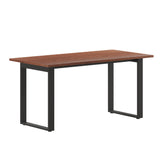 English Elm Commercial Grade Commercial 60x30 Conference Table with 1" Thick Double Sided Laminate Table Top with PVC Edging and Heavy Duty U-Frame Steel Base,