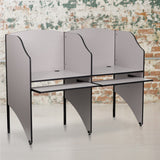 Commercial Grade Add-On Study Carrel in Finish