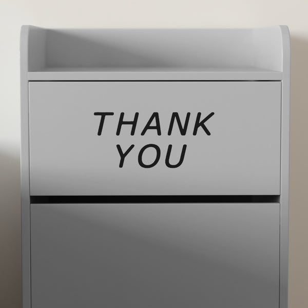 English Elm Commercial Grade Wood Tray Top Receptacle