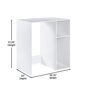 English Elm Commercial Grade Mini Fridge Bookshelf Storage Station Organizer with Cubbies