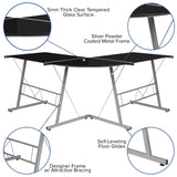 English Elm L-Shaped Desk 83.5" Computer Corner Desk, Gaming Corner Desk, Home Office Corner Desk, Gaming Desk, Easy to Assemble,