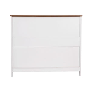 English Elm Commercial Grade 40" Classic Buffet and Sideboard with Double Door Storage Cabinet and Open Storage Shelf in with Walnut Finish Top