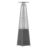 English Elm Commercial Grade Patio Outdoor Heating- Stainless Steel Pyramid 42,000 BTU Propane Heater with Wheels for Commercial & Residential Use