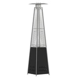 English Elm Commercial Grade Patio Outdoor Heating- Stainless Steel Pyramid 42,000 BTU Propane Heater with Wheels for Commercial & Residential Use