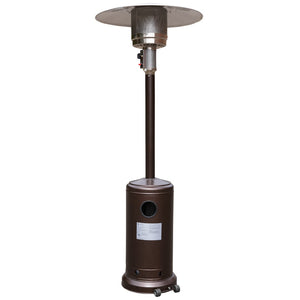 English Elm Commercial Grade Patio Outdoor Heating- Stainless Steel 40,000 BTU Propane Heater with Wheels-Commercial & Residential Use-7.5 Feet Tall