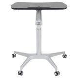 English Elm Mobile Sit-Down, Stand-Up Computer Ergonomic Desk with 28.25"W Top (Adjustable Range 29" - 41")