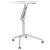 English Elm Mobile Sit-Down, Stand-Up Computer Ergonomic Desk with 28.25"W Top (Adjustable Range 29" - 41")