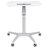 English Elm Mobile Sit-Down, Stand-Up Computer Ergonomic Desk with 28.25"W Top (Adjustable Range 29" - 41")