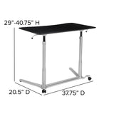 English Elm Sit-Down, Stand-Up Computer Ergonomic Desk with 37.375"W Top (Adjustable Range 29" - 40.75")