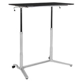 English Elm Sit-Down, Stand-Up Computer Ergonomic Desk with 37.375"W Top (Adjustable Range 29" - 40.75")