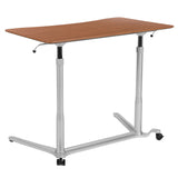 English Elm Sit-Down, Stand-Up Computer Ergonomic Desk with 37.375"W Top (Adjustable Range 29" - 40.75")