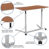 English Elm Sit-Down, Stand-Up Computer Ergonomic Desk with 37.375"W Top (Adjustable Range 29" - 40.75")