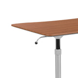 English Elm Sit-Down, Stand-Up Computer Ergonomic Desk with 37.375"W Top (Adjustable Range 29" - 40.75")