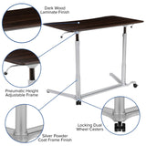 English Elm Sit-Down, Stand-Up Computer Ergonomic Desk with 37.375"W Top (Adjustable Range 29" - 40.75")