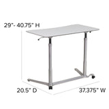 English Elm Sit-Down, Stand-Up Computer Ergonomic Desk with 37.375''W Top (Adjustable Range 29'' - 40.75'')