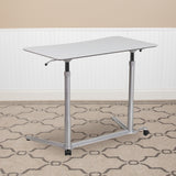 Ergonomic Sit-Stand Desk, Adjustable Height, 37.375''W Top, Gray Laminate