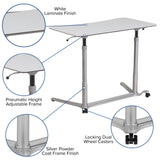 English Elm Sit-Down, Stand-Up Computer Ergonomic Desk with 37.375''W Top (Adjustable Range 29'' - 40.75'')