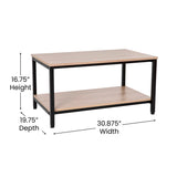 English Elm Commercial Grade Finley Modern Industrial 2 Tier Rectangular Metal and Coffee Table