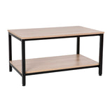 English Elm Commercial Grade Finley Modern Industrial 2 Tier Rectangular Metal and Coffee Table