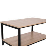 English Elm Commercial Grade Finley Modern Industrial 2 Tier Rectangular Metal and Coffee Table