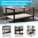 English Elm Commercial Grade Finley Modern Industrial 2 Tier Rectangular Metal and Coffee Table