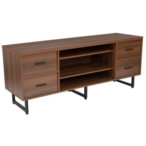 English Elm TV Stand in Wood Grain Finish