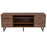 English Elm TV Stand in Wood Grain Finish