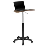 English Elm Sit to Stand Mobile Laptop Computer Desk