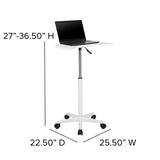 English Elm Sit to Stand Mobile Laptop Computer Desk