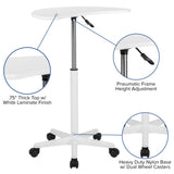 English Elm Sit to Stand Mobile Laptop Computer Desk