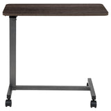 English Elm Commercial Grade Adjustable Overbed Table with Wheels for Home and Hospital