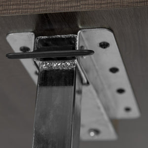 English Elm Commercial Grade Adjustable Overbed Table with Wheels for Home and Hospital