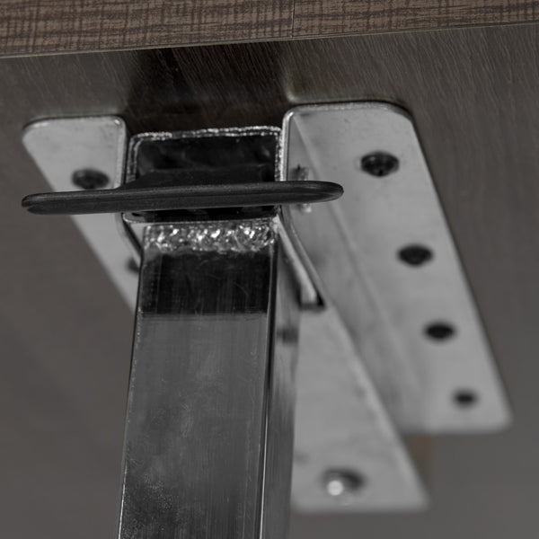 English Elm Commercial Grade Adjustable Overbed Table with Wheels for Home and Hospital