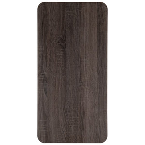 English Elm Commercial Grade Adjustable Overbed Table with Wheels for Home and Hospital