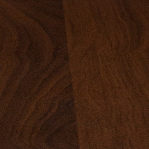 English Elm Coffee Wood Grain Finish Computer Desk with Black Metal Frame