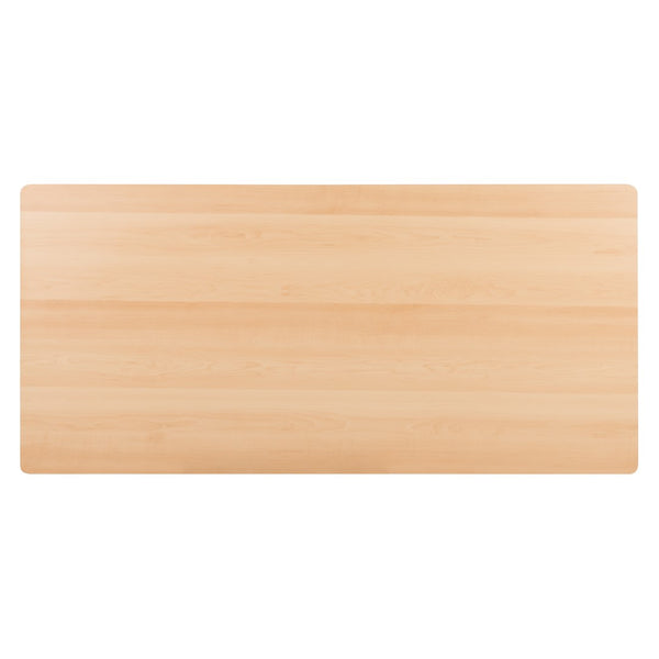 English Elm Desk with Three Drawer Pedestal and Pull-Out Keyboard Tray