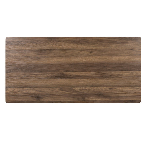 English Elm Desk with Three Drawer Pedestal and Pull-Out Keyboard Tray