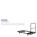 English Elm Commercial Grade Folding Table Dolly for 30''W x 72''D Rectangular Folding Tables