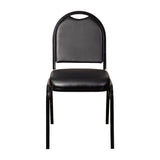 English Elm Commercial Grade Commercial Grade 500 LB. Capacity Dome Back Stacking Banquet Chair in Vinyl with Metal Frame