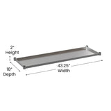 English Elm Commercial Grade Galvanized Under Shelf for Prep and Work Tables - Adjustable Lower Shelf for 24" x 48" Tables