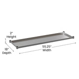 English Elm Commercial Grade Galvanized Under Shelf for Prep and Work Tables - Adjustable Lower Shelf for 24" x 60" Tables