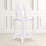 Crystal Ghost Counter Stool - Transparent, Commercial Grade