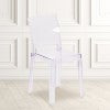 English Elm Commercial Grade Ghost Chair with Square Back