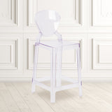 Transparent Ghost Counter Stool - Commercial Grade, Tear-Back