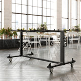 English Elm Commercial Grade Heavy Duty Folding Table and Chairs Mobile Cart-Locking Wheels, Holds up to 42 Folding Chairs or 12 Tables,